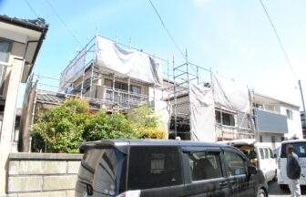 新潟市東区幸栄リノベーション住宅工事中外観